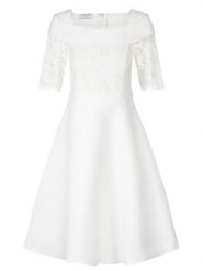 APART Sukienka w kolorze kremowym rozmiar: 42. Białe sukienki damskie Apart, bez wzorów, z koronki, bez ramiączek. Za 314.01 zł.