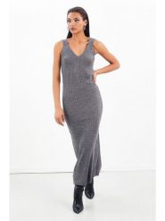 Milan Kiss Sukienka w kolorze szarym rozmiar: S. Szare sukienki damskie Milan Kiss, bez wzorów, z wełny, bez ramiączek. Za 104.99 zł.