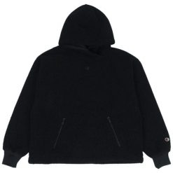 Bluza damska Champion Hooded 117549. Czarne bluzy damskie Champion, s, bez wzorów, z futra, z kapturem. Za 189.09 zł.