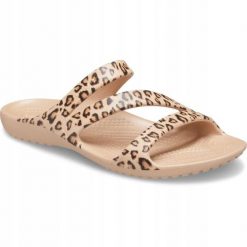 Klapki Dla Dorosłych Crocs Kadee II Graphic. Brązowe klapki damskie Crocs, bez wzorów, z materiału, bez obcasa, bez zapięcia. Za 139.99 zł.