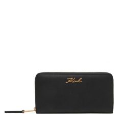 Portfel KARL LAGERFELD. Czarne portfele damskie KARL LAGERFELD, bez wzorów. Za 649.99 zł.