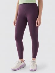 4F Legginsy sportowe w kolorze fioletowym rozmiar: M. Różowe legginsy damskie 4F, m, bez wzorów, z materiału. Za 96.60 zł.