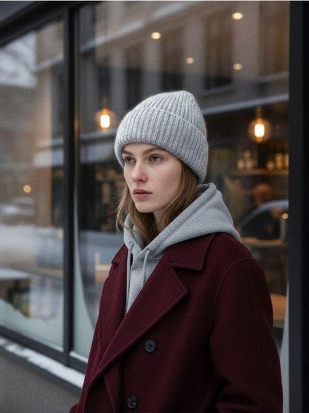 Prążkowana czapka beanie - szary. Szare czapki damskie Sinsay, bez wzorów, prążkowane. W wyprzedaży za 11.99 zł.