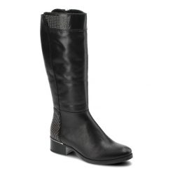 Czarne Kozaki Simen Damskie Skórzane Buty Zimowe. Czarne kozaki damskie Simen, na zimę, ze skóry, bez obcasa, na płaskiej podeszwie, bez zapięcia. Za 309.00 zł.
