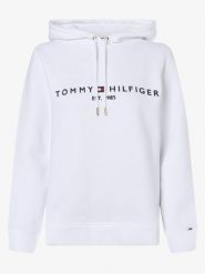 Tommy Hilfiger bluza z kapturem Kobiety Materiał dresowy biały, M. Białe bluzy damskie Tommy Hilfiger, m, bez wzorów, z dresówki, z kapturem. Za 569.95 zł.