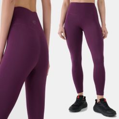 LEGGINSY DAMSKIE 4F TRENINGOWE WYSOKI STAN NA SIŁOWNIĘ NA CO DZIEŃ. Legginsy damskie 4F, xs, bez wzorów, z materiału. Za 88.57 zł.