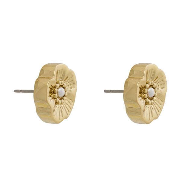 Kolczyki Coach. Żółte kolczyki damskie Coach, złote. Za 189.99 zł.