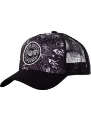 Czapka z daszkiem Von Dutch Trucker Snapback - Bandana Black. Czarne czapki z daszkiem damskie Von Dutch, bez wzorów, z bawełny. Za 170.80 zł.