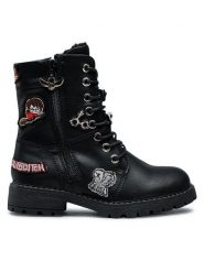 Harry Potter Trapery CS2665-06WBHP Czarny. Czarne kozaki dziewczęce harry potter, bez wzorów, ze skóry, bez obcasa, bez zapięcia. Za 135.99 zł.