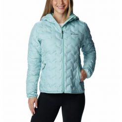 Kurtka Turystyczna Puchowa Damska Columbia Delta Ridge Down Hooded Jacket. Niebieskie kurtki damskie Columbia, xs, bez wzorów, z puchu, bez kaptura. Za 739.99 zł.