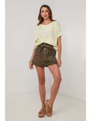 Lin Passion Koszulka w kolorze żółtym rozmiar: 34/36. Żółte bluzki damskie Lin Passion, bez wzorów, z bawełny, klasyczne, bez kołnierzyka, bez ramiączek. Za 100.99 zł.