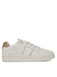 Geox Sneakersy J Eclyper Girl J36LRC 000BC C0588 S Biały. Białe buty sportowe dziewczęce Geox, ze skóry, bez zapięcia. Za 109.99 zł.