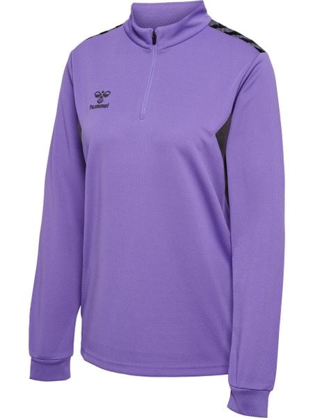 Damska bluza dresowa half zip Hummel Authentic. Fioletowe bluzy damskie Hummel, s, bez wzorów, z dresówki, bez kaptura. Za 196.95 zł.