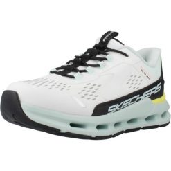 Buty SKECHERS GLIDE STEP VISTA LANE Biały. Białe obuwie trekkingowe damskie Skechers, z tkaniny, bez zapięcia. Za 279.99 zł.