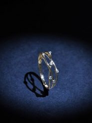 DIAMANTA Złoty pierścionek "Jolie Constellation" z diamentami rozmiar: 54. Żółte pierścionki damskie DIAMANTA, z diamentem, złote. Za 1,522.99 zł.