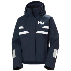 Damska kurtka wodoodporna Helly Hansen Quayside. Niebieskie kurtki damskie Helly Hansen, bez wzorów, bez kaptura. W wyprzedaży za 893.50 zł.