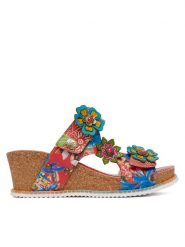 Laura Vita Klapki Bonito 31 Czerwony. Czerwone klapki damskie LAURA VITA, bez wzorów, ze skóry, bez obcasa, bez zapięcia. Za 439.99 zł.