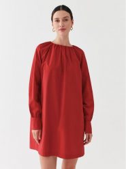 United Colors Of Benetton Sukienka codzienna 464KDV056 Czerwony Flared Fit. Czerwone sukienki damskie United Colors Of Benetton, bez wzorów, z bawełny, bez ramiączek. Za 199.99 zł.