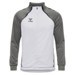 Bluza dresowa zapinana na zamek błyskawiczny Hummel Lead 2.0. Białe bluzy damskie Hummel, bez wzorów, z dresówki, bez kaptura. Za 279.50 zł.