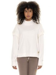 Bluza damska Leone 1947 Apparel Warm Touch z okrągłym dekoltem z dzianiny. Białe bluzy damskie LEONE 1947 APPAREL, xl, bez wzorów, z dzianiny, bez kaptura. Za 383.11 zł.