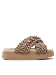 Inuikii Klapki Woven Stones Platform 70103-106 Brązowy. Brązowe klapki damskie Inuikii, bez wzorów, z materiału, bez obcasa, bez zapięcia. Za 939.99 zł.