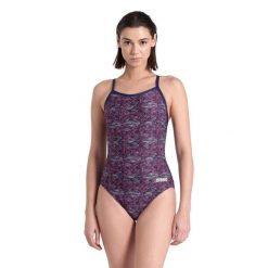 Strój Kąpielowy Arena Abstract Tiles - Granatowy / Wielokolorowy – Rozmiar 26. Białe stroje jednoczęściowe Arena, bez wzorów. Za 282.54 zł.