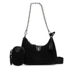 Torebka Steve Madden. Czarne torebki klasyczne damskie Steve Madden, bez dodatków. Za 259.99 zł.