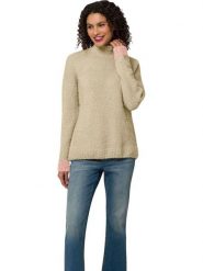 Heine Sweter w kolorze beżowym rozmiar: 44. Brązowe golfy damskie Heine, bez wzorów, bez ramiączek. Za 82.83 zł.