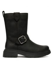 Clarks Botki Orinoco3 Bay 26183923 Czarny. Czarne botki damskie Clarks, ze skóry, bez obcasa, na płaskiej podeszwie, bez zapięcia. Za 609.99 zł.