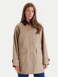 Tommy Hilfiger Płaszcz przejściowy 2-In-1 WW0WW47765 Beżowy Regular Fit. Brązowe płaszcze damskie Tommy Hilfiger, bez wzorów, z bawełny, bez kaptura. Za 1,499.00 zł.