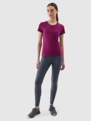 4F Legginsy dzianinowe damskie - szare M. Szare legginsy damskie 4F, m, bez wzorów, z bawełny. W wyprzedaży za 39.99 zł.