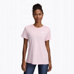 Koszulka Damska Sportowa Under Armour Tech Ssc- Twist. Czerwone koszulki sportowe damskie Under Armour, bez wzorów, bez ramiączek, do biegania. Za 119.99 zł.