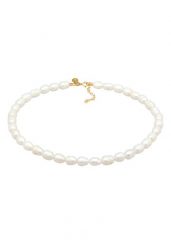 Elli PREMIUM Damski Chocker Barok z perły hodowlana słodkowodna w srebrze próby 925 Naszyjniki 1 ct. Białe naszyjniki damskie Elli PREMIUM, z perłą, pozłacane. Za 279.64 zł.