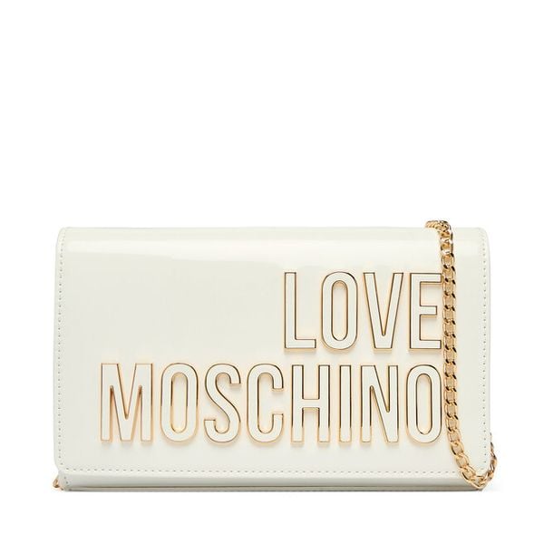 Torebka LOVE MOSCHINO. Białe torebki wieczorowe damskie Love Moschino, bez wzorów, bez dodatków. Za 428.99 zł.