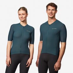 Koszulka rowerowa szosowa Van Rysel EDR ULTRA. Niebieskie koszulki damskie VAN RYSEL, m, bez wzorów, z meshu, bez kołnierzyka, bez ramiączek. W wyprzedaży za 159.99 zł.