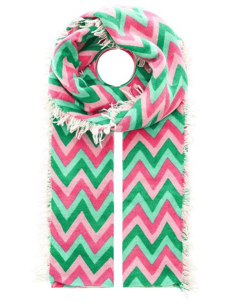 Zwillingsherz Szal w kolorze różowo-zielonym - 190 x 75 cm rozmiar: onesize. Różowe szaliki damskie Zwillingsherz, bez wzorów, z kaszmiru. Za 187.96 zł.