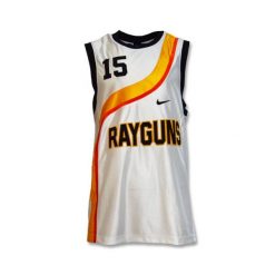 Koszulka Nike Roswell Rayguns Vince Carter Premium Jersey. Białe bluzki damskie Nike, bez wzorów, z jersey, bez kołnierzyka, bez ramiączek. Za 116.00 zł.