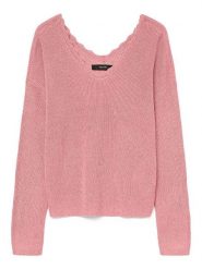 Vero Moda Sweter w kolorze jasnoróżowym rozmiar: XL. Różowe swetry klasyczne damskie Vero Moda, xl, bez kołnierzyka. Za 131.43 zł.