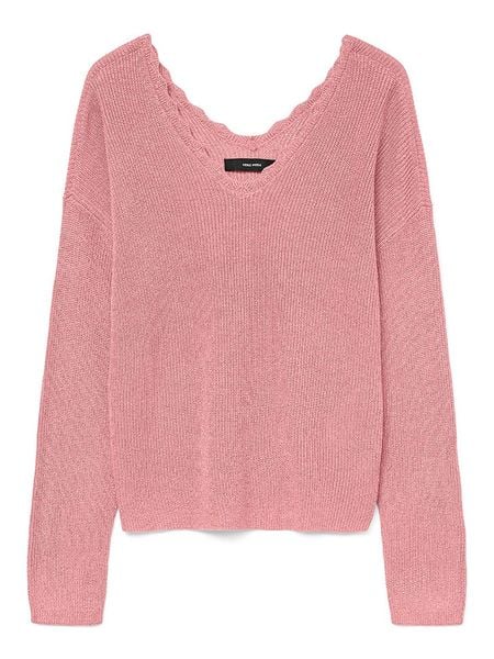 Vero Moda Sweter w kolorze jasnoróżowym rozmiar: XL. Różowe swetry klasyczne damskie Vero Moda, xl, bez kołnierzyka. Za 105.38 zł.