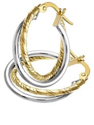 Revoni Złote kolczyki-kreole rozmiar: onesize. Szare kolczyki damskie Revoni, złote. Za 636.92 zł.