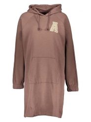 Adidas Sukienka dresowa w kolorze brązowym rozmiar: XXS. Brązowe sukienki damskie Adidas, bez wzorów, z dresówki, bez ramiączek. Za 92.42 zł.