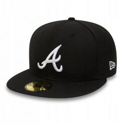 Czapka z daszkiem New Era 59FIFTY MLB Atlanta Braves Fullcap 10047487. Czarne czapki z daszkiem damskie New Era, na jesień, bez wzorów. Za 246.50 zł.