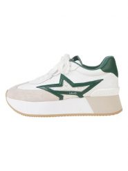 Liu Jo Skórzane sneakersy "Dreamy" w kolorze biało-zielonym rozmiar: 39. Białe obuwie sportowe damskie Liu Jo, bez zapięcia. Za 242.13 zł.