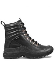Luhta Botki Hehkuva 75544 400 L Czarny. Czarne botki damskie Luhta, z materiału, bez obcasa, na płaskiej podeszwie, bez zapięcia. Za 339.99 zł.