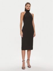 KARL LAGERFELD Sukienka koktajlowa 240W1307 Czarny Slim Fit. Czarne sukienki damskie KARL LAGERFELD, bez wzorów, z syntetyku, wizytowe, bez ramiączek. Za 959.99 zł.