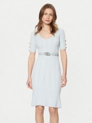 Marciano Guess Sukienka dzianinowa 5RGK07 5810Z Niebieski Regular Fit. Niebieskie sukienki damskie Marciano Guess, z aplikacjami, z dzianiny, bez ramiączek. Za 669.99 zł.