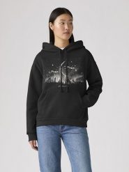 Levi's Bluza w kolorze czarnym rozmiar: L. Czarne bluzy damskie Levi's, l, bez wzorów, z bawełny, z kapturem. Za 139.95 zł.