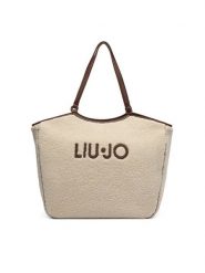 Liu Jo Torebka AF6117 E1163 Beżowy. Brązowe shopper bag Liu Jo, z materiału, bez dodatków. Za 559.99 zł.