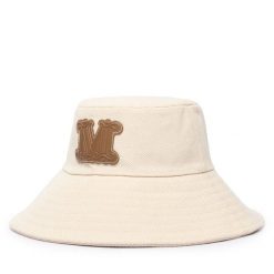 Kapelusz Max Mara Beachwear. Brązowe kapelusze damskie Max Mara Beachwear, bez wzorów. Za 614.99 zł.