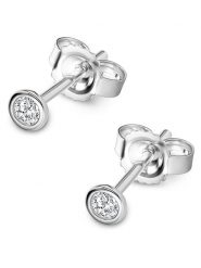 Revoni Złote kolczyki-wkrętki z diamentami rozmiar: onesize. Szare kolczyki damskie Revoni, z diamentem, złote. Za 521.99 zł.